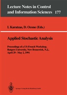 Ioanni Karatzas, Ioannis Karatzas, Ocone, Ocone, Daniel Ocone - Applied Stochastic Analysis