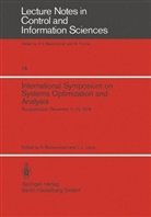 Bensoussan, A. Bensoussan, Alain Bensoussan, L Lions, J. L. Lions - International Symposium on Systems Optimization and Analysis