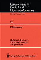 K Malanowski, K. Malanowski - Stability of Solutions to Convex Problems of Optimization