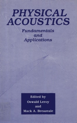A Breazeale, M A Breazeale, M. A. Breazeale, M.A. Breazeale, Mack A. Breazeale, … - Physical Acoustics Fundamentals and Applications