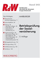 Hors Marburger, Horst Marburger - Betriebsprüfung der Sozialversicherung