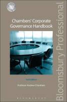 Andrew Chambers - Chambers'' Corporate Governance Handbook