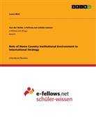 Laura Weil - Role of Home Country Institutional Environment in International Strategy