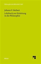 Johann F Herbart, Johann F. Herbart, Johann Fr. Herbart, Wolfhardt Henckmann - Lehrbuch zur Einleitung in die Philosophie