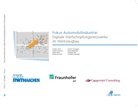 Günther Schuh, Volkmar Varnhagen - Fokus Automobilindustrie: Digitale Wertschöpfungsnetzwerke im Werkzeugbau