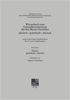 Dagmar Christians - Wörterbuch zum Gottesdienstmenäum für den Monat Dezember slavisch - griechisch - deutsch
