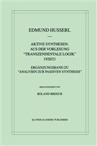 Roland Breeur, Edmun Husserl, Edmund Husserl - Aktive Synthesen: Aus der Vorlesung "Transzendentale Logik" 1920/21