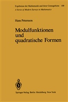 H Petersson, H. Petersson - Modulfunktionen und quadratische Formen