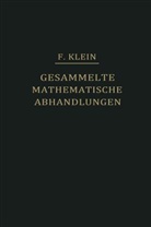Felix Klein, R. Fricke, A. Ostrowski, Alexander Ostrowski - Gesammelte Mathematische Abhandlungen