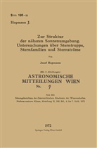 Josef Hopmann - Zur Struktur der näheren Sonnenumgebung. Untersuchungen über Sterntrupps, Sternfamilien und Sternströme