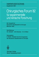 U B Brückner u a, W. Brendel, U. B. Brückner, H. Ecke, Herfarth, C Herfarth... - Chirurgisches Forum'82 für experimentelle und klinische Forschung