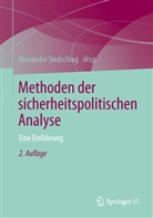 Alexande Siedschlag, Alexander Siedschlag - Methoden der sicherheitspolitischen Analyse