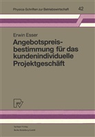 Erwin Esser - Angebotspreisbestimmung für das kundenindividuelle Projektgeschäft