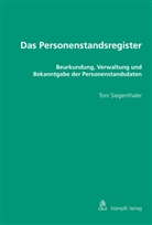 Toni Siegenthaler - Das Personenstandsregister