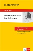 Jakob M. R. Lenz, Udo Müller - Klett Lektürehilfen J. M. R. Lenz, Der Hofmeister/Die Soldaten