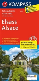 KOMPASS-Karten GmbH - Kompass Fahrradkarten: Kompass Fahrradkarte Elsass, 4 Bl.. Alsace