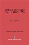Richmond P. Bond, Richmond P Bond - English Burlesque Poetry, 1700-1750