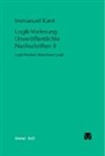 Immanuel Kant, Tillman Pinder, Tillmann Pinder - Logik-Vorlesung. Unveröffentlichte Nachschriften II