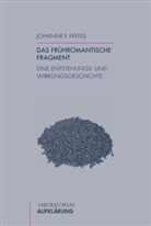 Johannes Weiß, Danie Fulda, Daniel Fulda, Stefan Matuschek, Hartmut Rosa - Das frühromantische Fragment