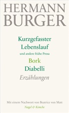 Hermann Burger, Simo Zumsteg, Simon Zumsteg - Kurzgefasster Lebenslauf und andere frühe Prosa. Bork. Diabelli