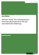Jens Malzer - Theodor Storm "Der Schimmelreiter". Zwischen phantastischem Stil und rationalistischer Erklärung