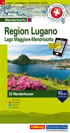 Hallwag Kümmerly+Frey AG - Hallwag Wanderkarten - Bl.8: Region Lugano, Lago Maggiore, Mendrisiotto Nr. 08 Touren-Wanderkarte 1:50 000