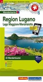 Hallwag Kümmerly+Frey AG - Hallwag Wanderkarten - Bl.8: Kümmerly+Frey Wandertourenkarte 8 Region Lugano 1:50.000