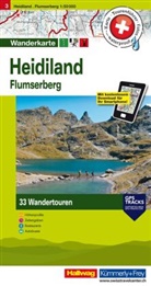 Hallwag Kümmerly+Frey AG, Hallwa Kümmerly+Frey AG, Hallwag Kümmerly+Frey AG - Hallwag Wanderkarten - Bl.3: Kümmerly+Frey Wandertourenkarte 3 Heidiland 1:50.000