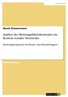 Nicole Zimmermann - Analyse des Meinungsführerkonzeptes im Kontext sozialer Netzwerke