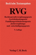 RVG, Rechtsanwaltsvergütungsgesetz, Gerichtskostengesetz, Familiengerichtskostengesetz, Justizvergütungs- und -entschädigungsgesetz