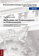 Vera I. Langer, Vera Isabella Langer - Die Funktion des Prozessvergleichs im Zivilprozessrecht