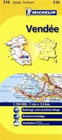 Michelin Karten - Bl.316: Michelin Karte Vendee. Loire-Atlantique, Vendee
