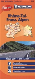 Michelin Karten - Bl.523: Michelin Karte Rhone-Tal, Franz. Alpen. Rhone-Alpes