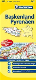 Michelin Karten - Bl.342: Michelin Karte Baskenland, Pyrenäen. Hautes-Pyrenees, Pyrennees-Atlantiques
