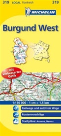 Michelin Karten - Bl.319: Michelin Karte Burgund West. Nièvre, Yonne