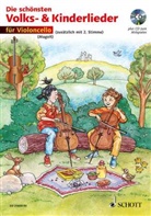 Christa Estenfeld-Kropp - Die schönsten Volks- und Kinderlieder, 1-2 Violoncelli, m. Audio-CD