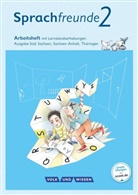 Andrea Knöfler, Katri Junghänel, Katrin Junghänel, Susann Kelch, Susanne Kelch, Andrea Knöfler... - Sprachfreunde, Ausgabe Süd (2015): Sprachfreunde - Sprechen - Schreiben - Spielen - Ausgabe Süd (Sachsen, Sachsen-Anhalt, Thüringen) - Neubearbeitung 2015 - 2. Schuljahr