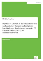 Matthias Treptow - Der Faktor Umwelt in der Praxis britischer und deutscher Banken und mögliche Implikationen für die Ausweitung des EG Umwelt Audits (EMAS) auf Finanzdienstleister
