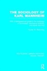 Gunter W. Remmling, Gunter Werner Remmling, Remmling Gunter Werner - Sociology of Karl Mannheim (Rle Social Theory)