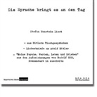 Adolf Hitler, Rudolf Höss, Stefan Hunstein, Jan Koester, Ernie Wilhelmi - Die Sprache bringt es an den Tag, 4 Audio-CDs (Audio book)