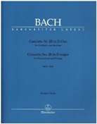 Johann Sebastian Bach, Werner Breig - Concerto Nr. III für Cembalo und Streicher D-Dur BWV 1054, Partitur