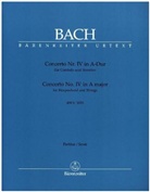 Johann Sebastian Bach, Werner Breig - Concerto Nr. IV für Cembalo und Streicher A-Dur BWV 1055, Partitur