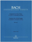 Johann Sebastian Bach, Werner Breig - Concerto Nr. VI für Cembalo, zwei Blockflöten und Streicher F-Dur BWV 1057, Partitur