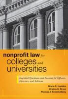 Douglas K. Anning, Gross, Virginia C Gross, Virginia C. Gross, Gross Virginia C., Hopkins... - Nonprofit Law for Colleges and Universities