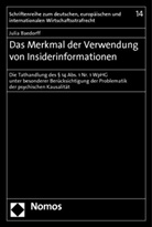 Julia Baedorff - Das Merkmal der Verwendung von Insiderinformationen