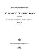 Patrick A. Wayman - Highlights of Astronomy, Volume 5. Vol.5