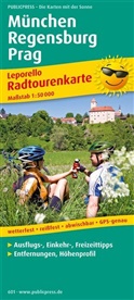 PublicPress Radwanderkarten: PublicPress Leporello Radtourenkarte München - Regensburg - Prag