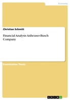 Christian Schmitt - Financial Analysis Anheuser-Busch Company