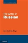 John F. Bailyn, John Frederick Bailyn, John Frederick (State University of New York Bailyn - The Syntax of Russian