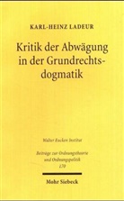 Karl H Ladeur, Karl-Heinz Ladeur - Kritik der Abwägung in der Grundrechtsdogmatik